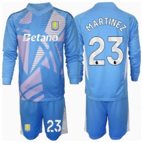 Aston Villa Emiliano Martinez #23 Målvakt Tredje Kläder Barn 2024-25 Långärmad (+ Korta byxor)
